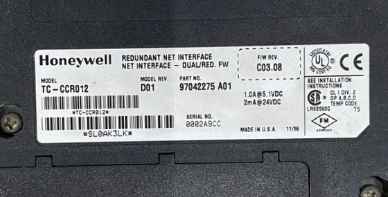 TC-CCR012 Honeywell Redundant Net Interface Module स्टॉक में