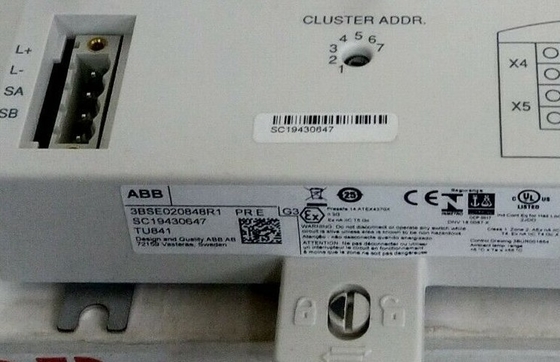 ABB TU841 3BSE020848R1 गैर-अनावश्यक I/O के लिए समापन इकाई समर्थन