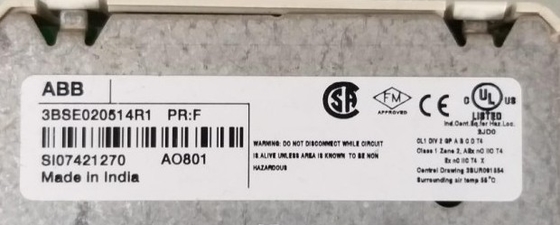 ABB AO801 3BSE020514R1 एनालॉग आउटपुट मॉड्यूल 8 चैनल