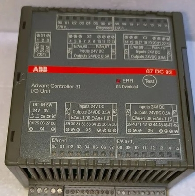 ABB 07DC92 GJR5252200R0101 डिजिटल I/O मॉड्यूल वितरित स्वचालन पीएलसी