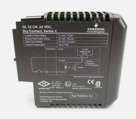 KJ3203X1-BA1 Emerson DI 32-चैनल 24 वीडीसी सूखी संपर्क कार्ड