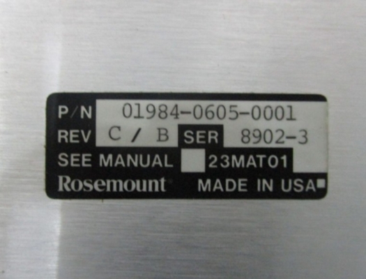 01984-0605-0001 Emerson MUX उच्च वोल्टेज बिजली आपूर्ति मॉड्यूल