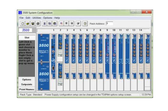 बेंटली नेवादा 3500/01 रैक कॉन्फ़िगरेशन सॉफ्टवेयर सिस्टम कमीशनिंग और रीयल-टाइम डेटा व्यू के लिए उपयोगकर्ता के अनुकूल इंटरफ़ेस के साथ