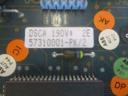 DSCA190V एबीबी संचार प्रोसेसर मॉड्यूल पीएलसी स्पेयर पार्ट्स 57310001-पीके
