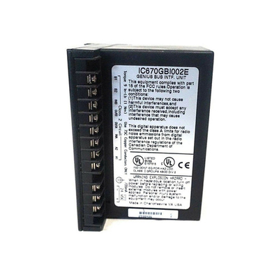 IC670GBI002 GE Fanuc GE फील्ड I/O फील्ड कंट्रोल बस इंटरफेस यूनिट जनरल इलेक्ट्रिक